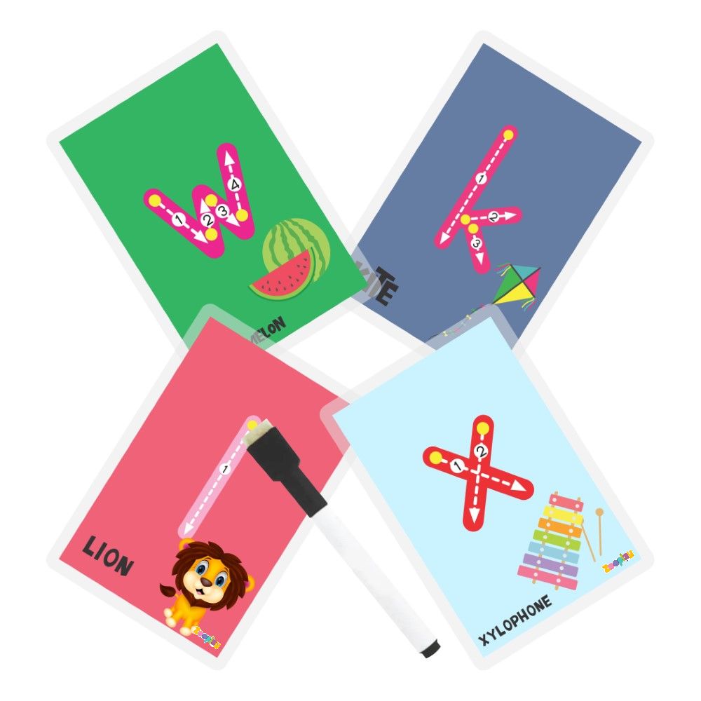 ZOOPLAY Lowercase ABC Rewritable Flashcards / Tracing Mats