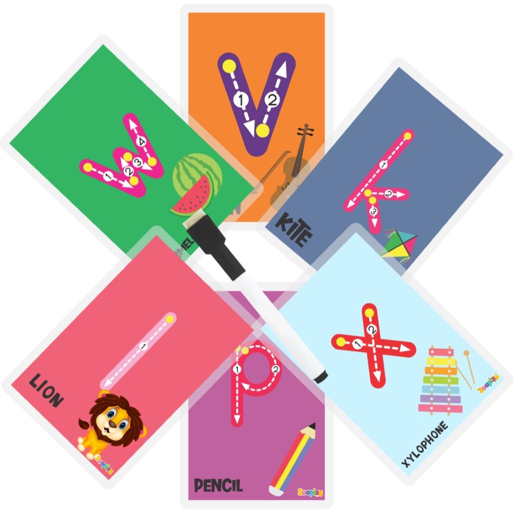ZOOPLAY Lowercase ABC Rewritable Flashcards / Tracing Mats