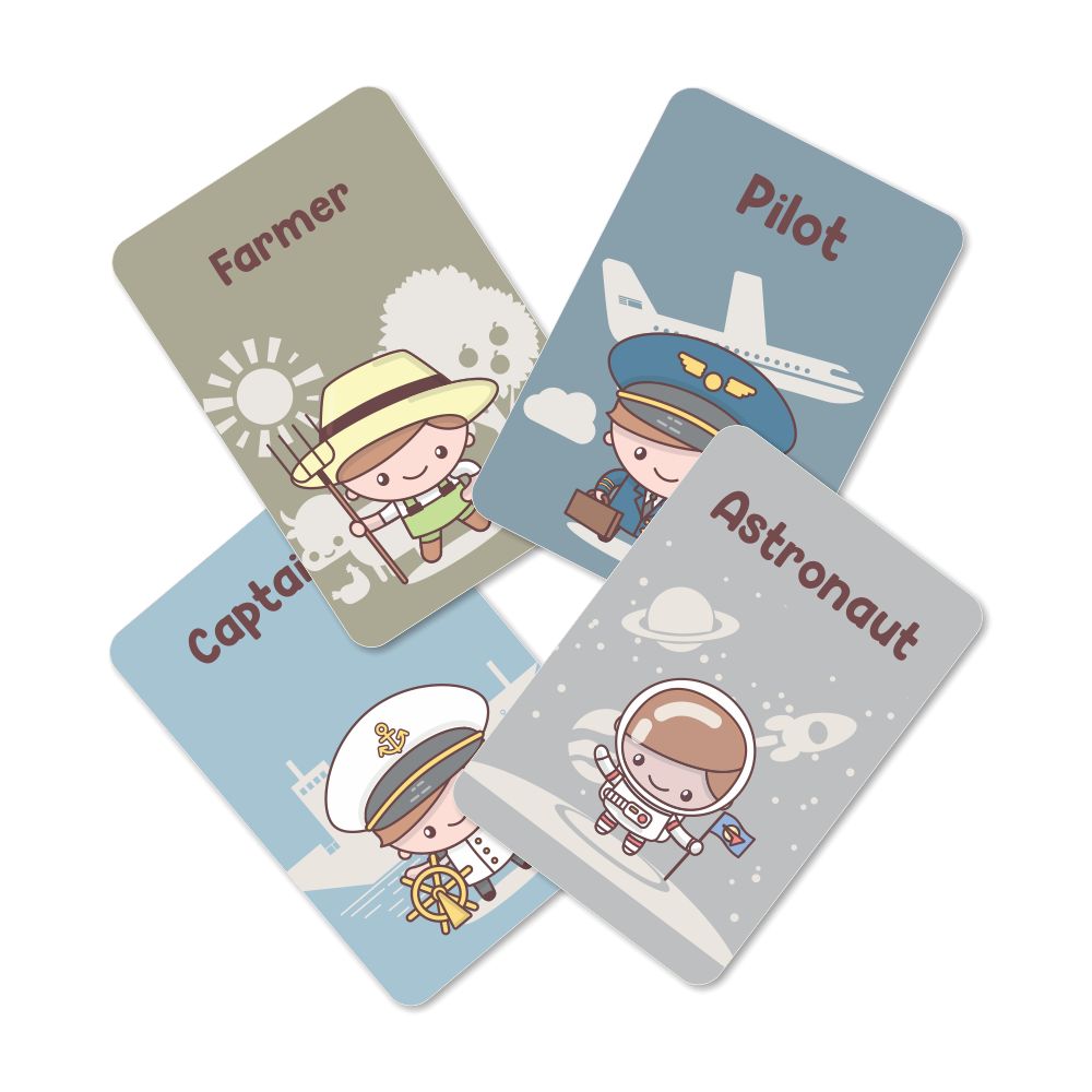 ZOOPLAY First Flashcards Combo Pack - Animals, Fruits & Vegetables, Professions & Space Flashcards)