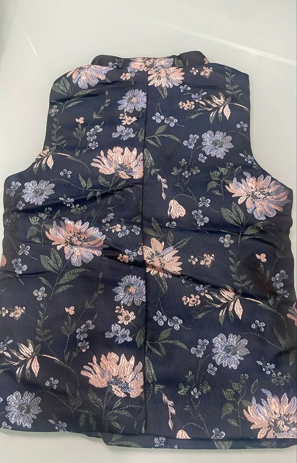 GINI & JONY Boys Black & Green Floral Woven Design Satin Weave Nehru Jacket (24 Months)