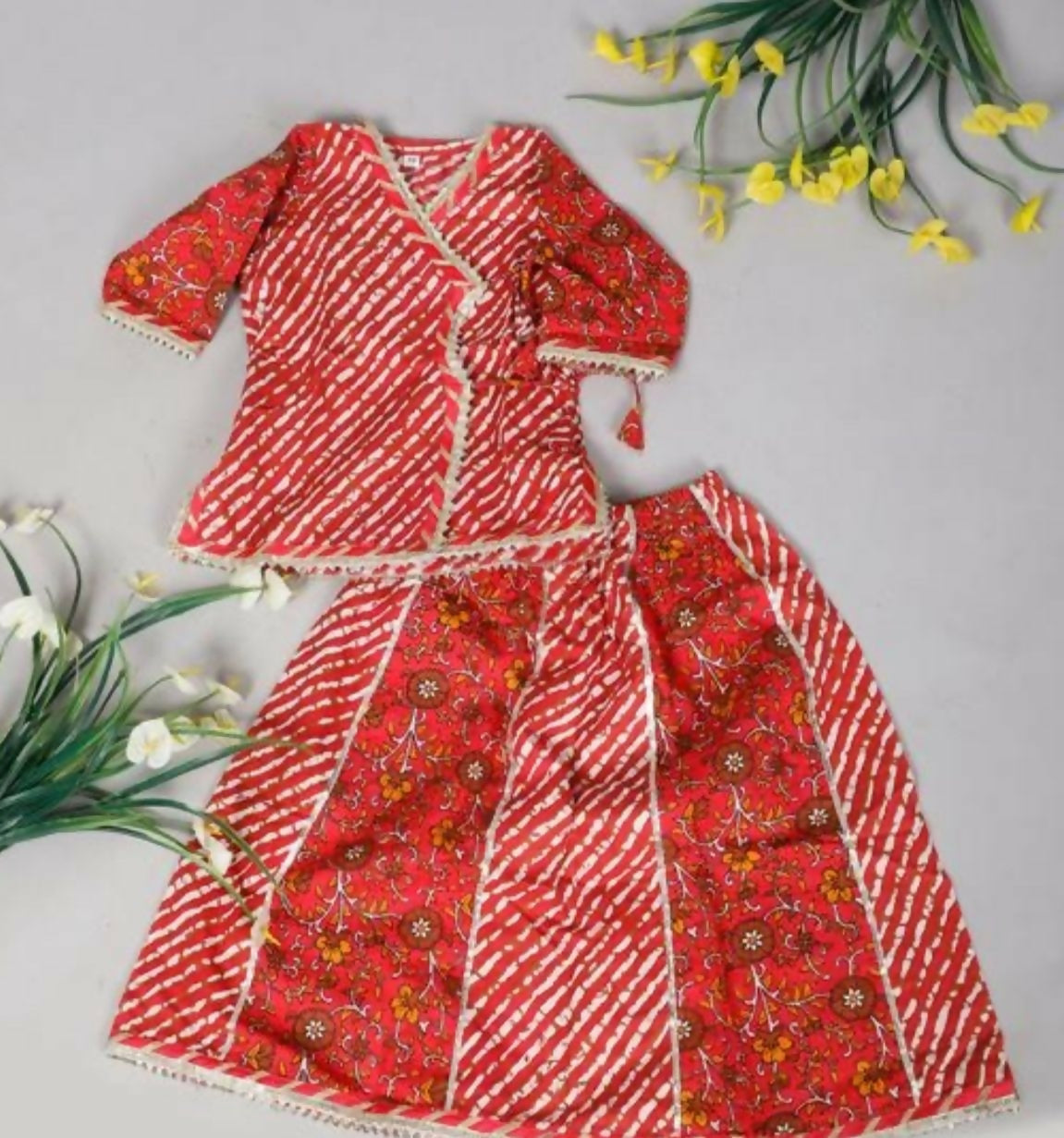 Baby Girl Kurti And Gaghra Set