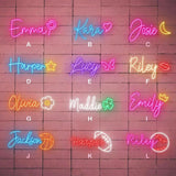 PERSONALIZED Special Kids Room Neon Name Plate with Motif