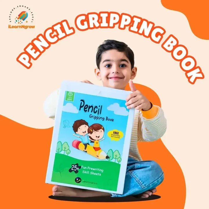 ILEARNNGROW English Learning Kit+ Pencil Gripping Book