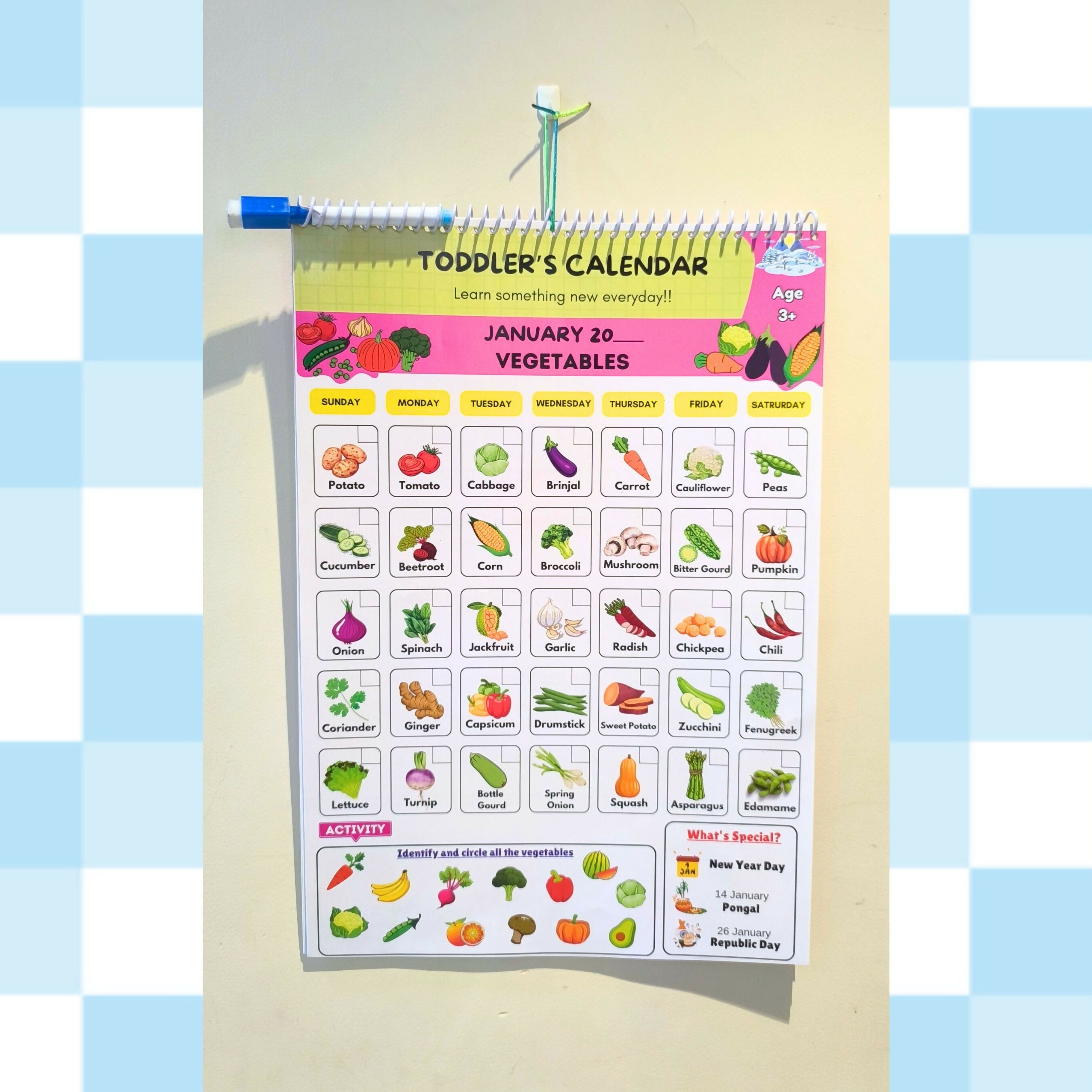 Edustar Todlers calendar