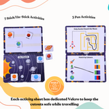 The activities help improve motor skills, cognitive skills, basic literacy, and memorization.