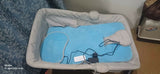Electric swing and rocker for babies with gentle soothing motion, cushioned seat, secure harness, calming design, and comfortable support for rest and relaxation.