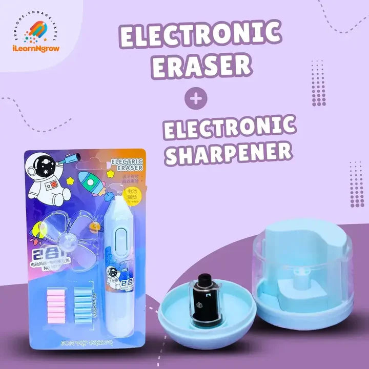 ILEARNGROW Electronic Eraser + Electronic Sharpner