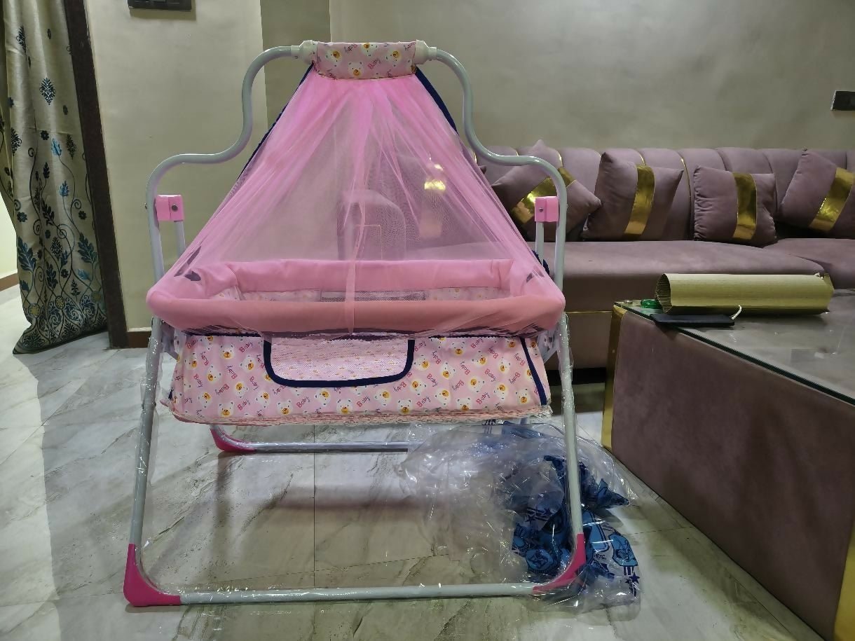 MS BABY HUB Pink Baby Swing