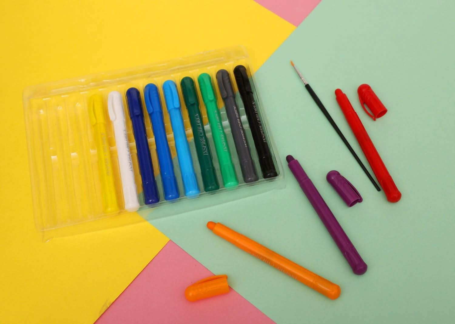 These crayons feature a twistable mechanism that eliminates the need for sharpening. By twisting the bottom of the crayon, you can expose more crayon lead, making it convenient and mess-free.