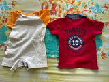 T-Shirt Half Sleeves and White Onesie/Romper - PyaraBaby