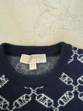 MICHAEL KORS Empire Logo Print Sweater Dress