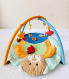 Mee Mee Baby Activity Play Gym Tummy Time Mat with hanging toys, soft cushioned mat, foldable design, and carry bag to encourage tummy time, sensory development, and motor skills.