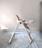 R FOR RABBIT Marshmallow Baby High Chair B176 with 7-level recline and foldable design.