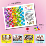 Kids Conversation Game with Snakes and Ladder