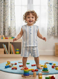 TINY TIGGY 100% Cotton Baby Boy Shirt & Short Outfit Set