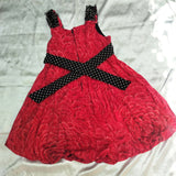 Red cute dress for girls with soft fabric, comfortable fit, stylish design, and charming look for casual wear, parties, or special occasions.