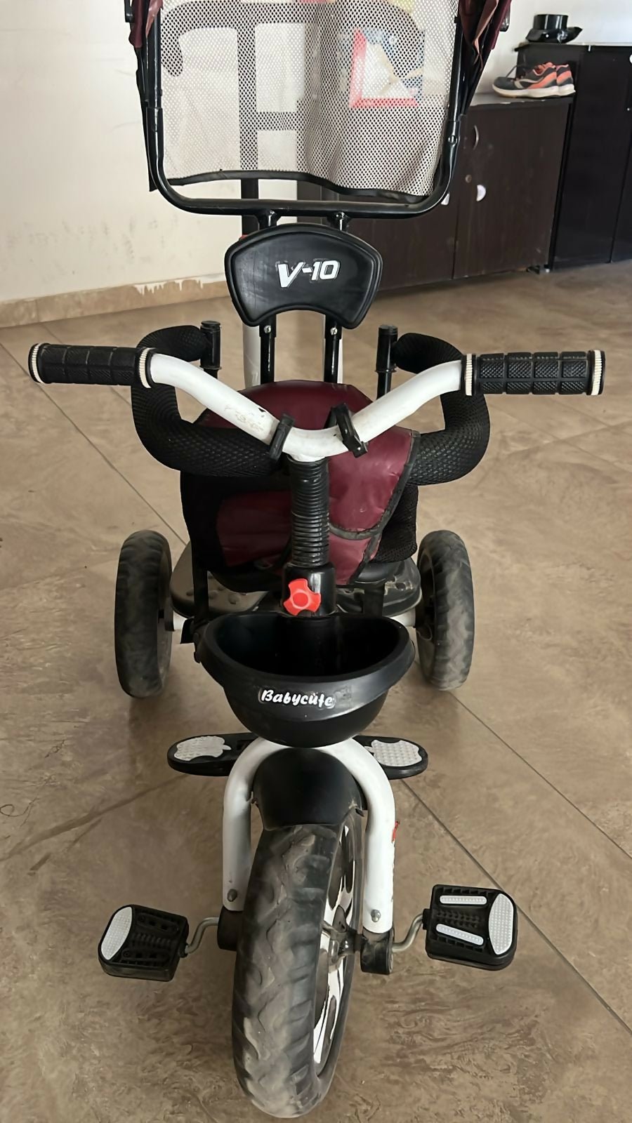 BABYCUTE Kids Tricycle V-10 with Parent Handle & Basket