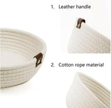 COTTON ROPE WOVEN STORAGE BASKET SET (3 PCS – ROUND)
