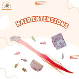 ILEARNGROW 28 pcs Makeup & Accessories Kit + Hair Extensions