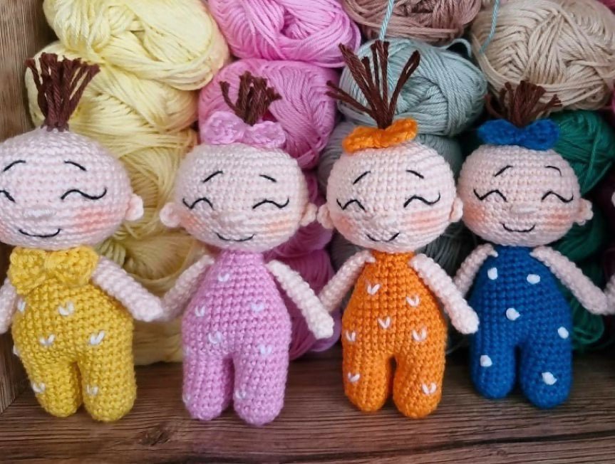 Handmade crochet soft toys crafted from soft yarn with adorable amigurumi designs, gentle textures, and child-friendly materials, perfect for babies, kids, nursery décor, and gifting.