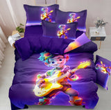 Bedding set with cartoon character playing guitar