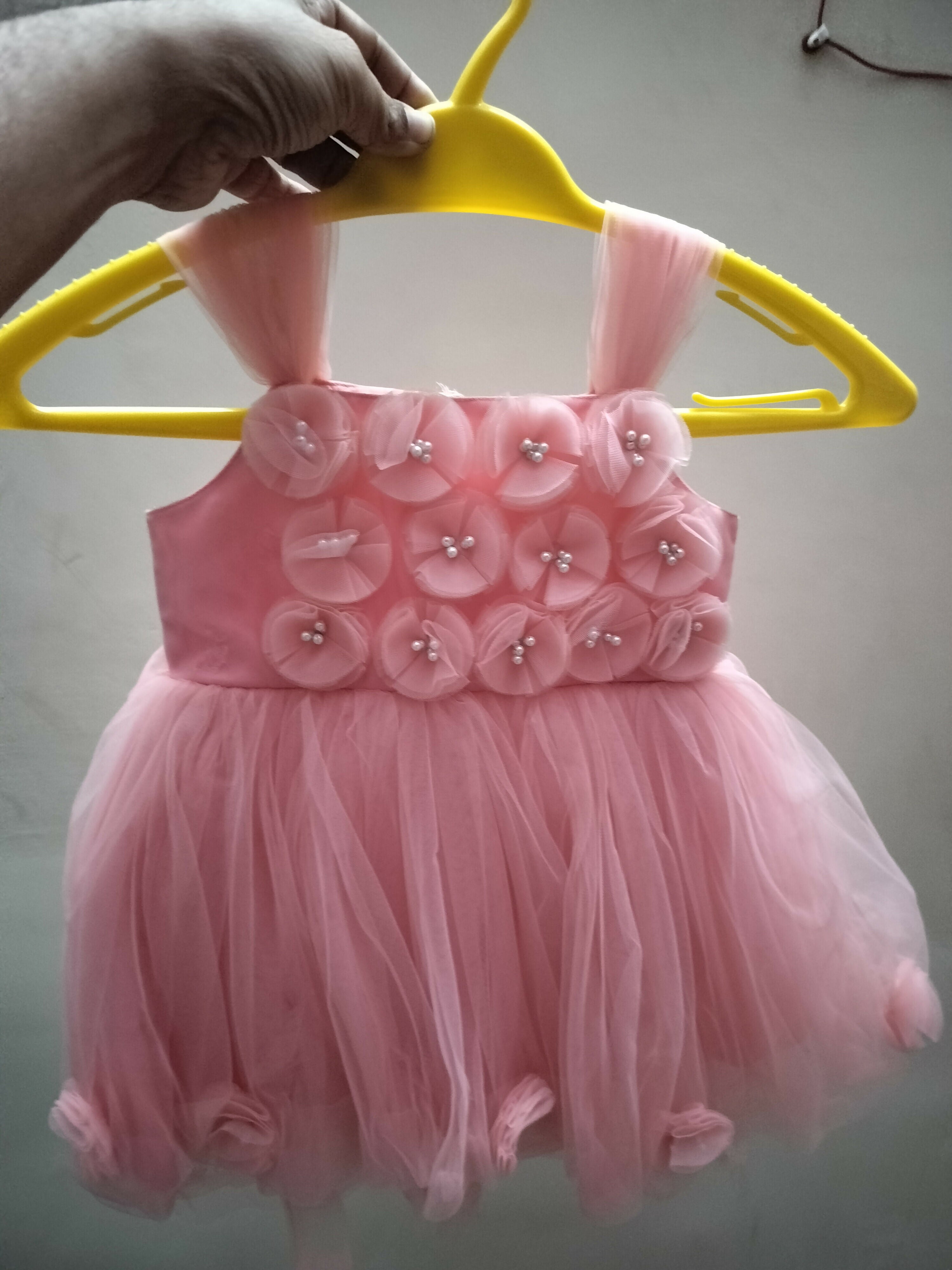 Pink Party Wear Frock For Baby Girl