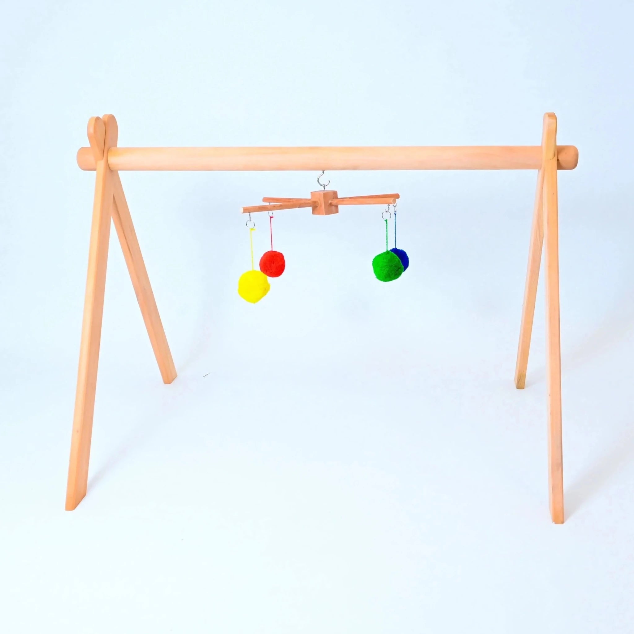 Shop now for the B4BRAIN Activity Gym +3 Mobiles with Hanger for Newborn Baby, offering engaging sensory play and developmental growth in a comfortable, easy-to-clean design!