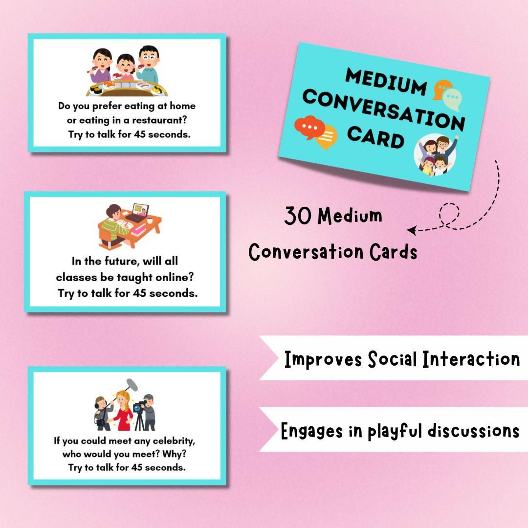 Kids Conversation Game with Snakes and Ladder