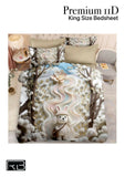 King size bedsheet with a cartoon dog design in a forest setting