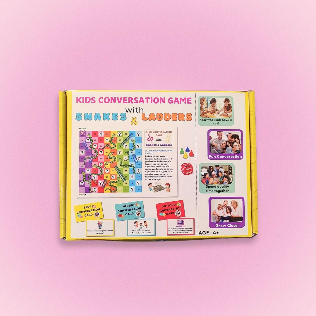 Kids Conversation Game with Snakes and Ladder