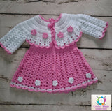 Crochet baby winter frock