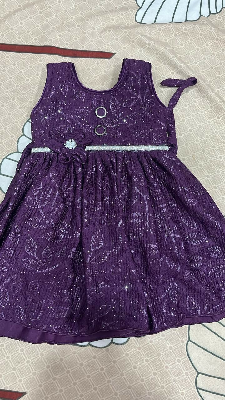 Purple dress with a pattern
