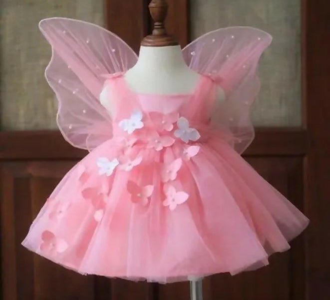 Pink fairy dress with wings