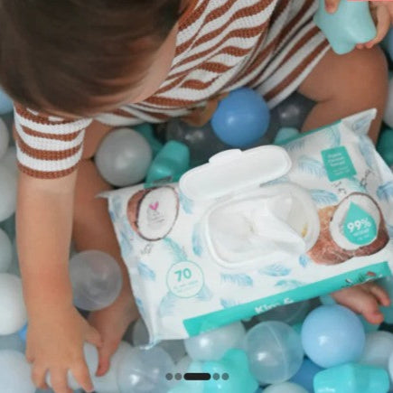 KIM & KIMMY 99% Water Organic Baby Wet Wipes 70 Counts