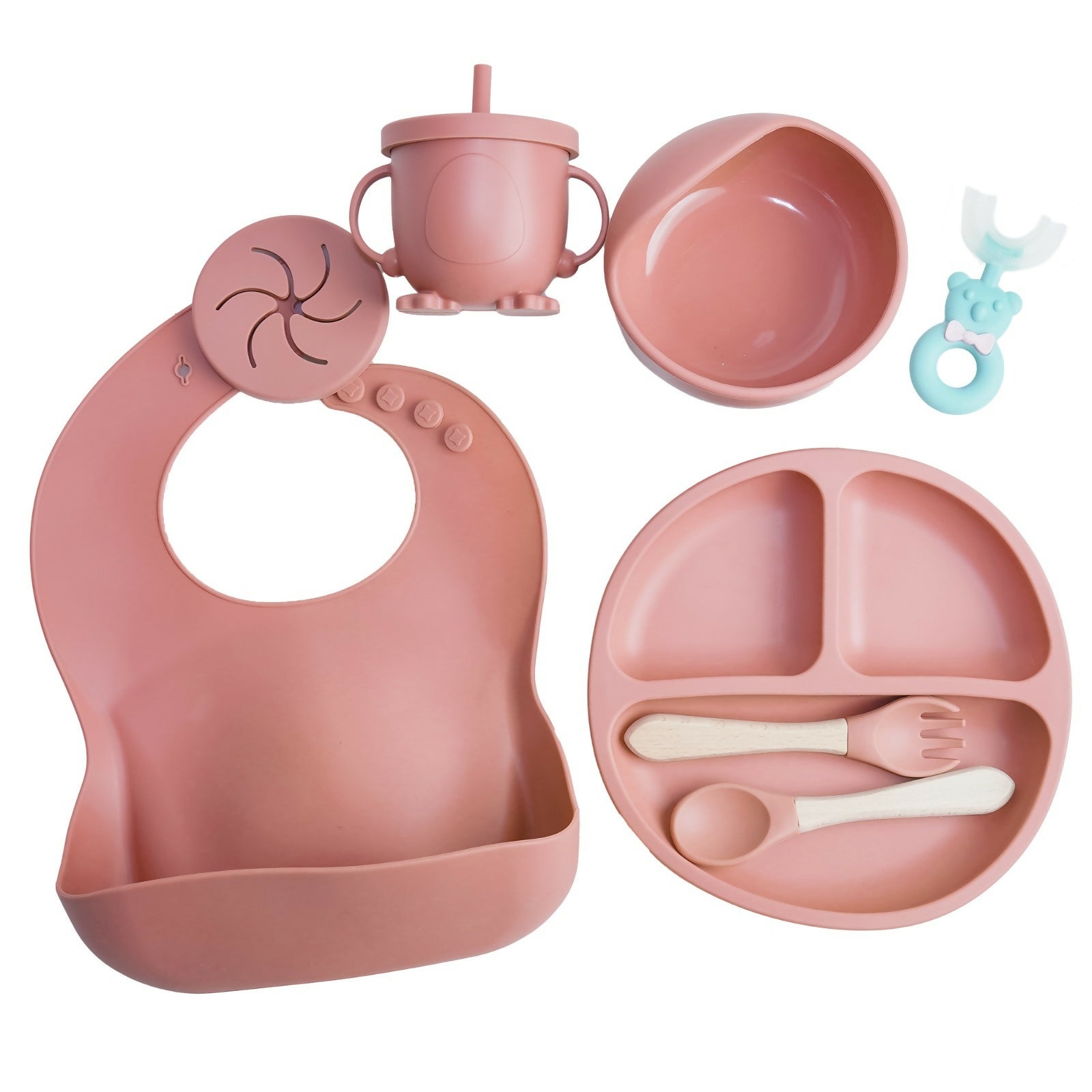 NAUTILUS 9-Piece Silicone Baby Feeding Set – Safe, Durable & Complete Mealtime Solution for Babies & Toddlers
