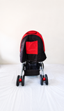LuvLap Galaxy Baby Stroller Pram Red Black Reversible Handle B115