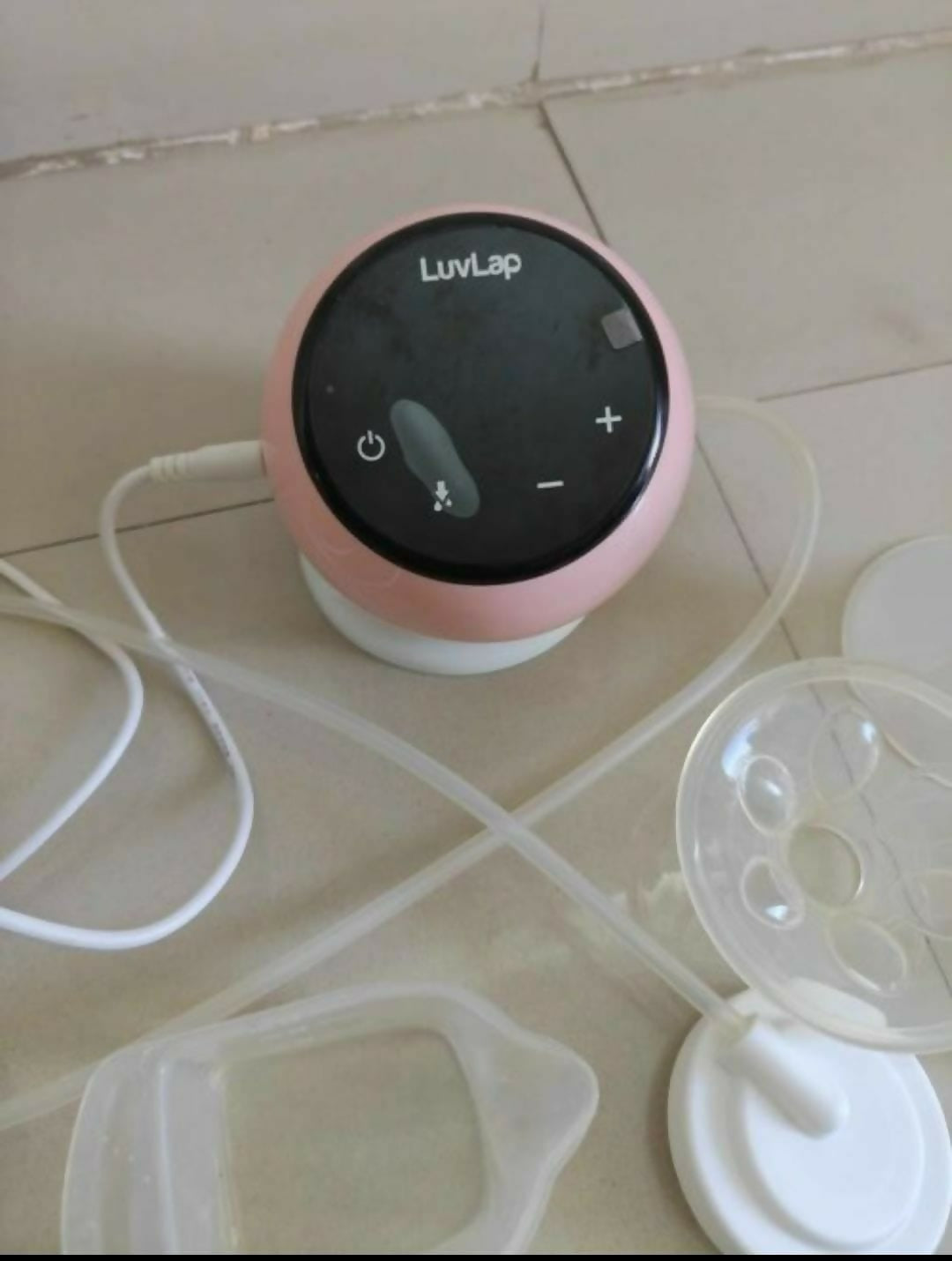 LUVLAP Electric Breast Pump featuring adjustable pumping settings and a comfortable breast cushion for convenient breast milk expression during everyday pumping sessions at home or while travelling.