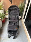 KIDILO one-click foldable baby stroller with compact folding design, reclining seat, sturdy wheels, safety harness, and 20 kg weight capacity for comfortable baby travel.