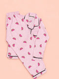 MELLOW Sweet Watermelon night suit with soft comfortable fabric, playful watermelon-themed print, relaxed fit, and cozy comfort for bedtime, sleep, and everyday lounging.