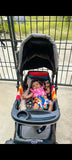 BABYHUG Melody stroller with reversible handle and canopy, reclining seat, smooth wheels, safety harness, and comfortable travel design for babies and toddlers.