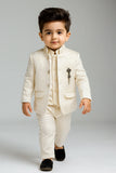 Boys 3-Piece Premium Ethnic Party Wear Set – Off White