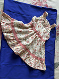 Floral dress with pink trim