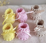 Crochet baby girl shoes