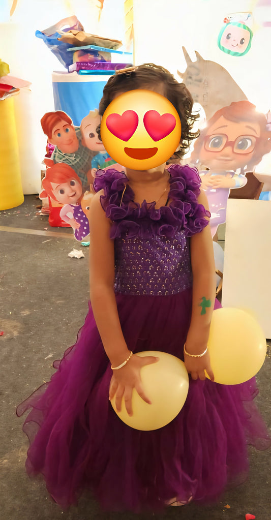 Party Long Frock /Purple