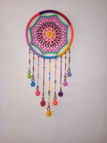 crochet dreamcatcher, handmade wall decor, boho dreamcatcher, nursery wall hanging, crochet home decoration