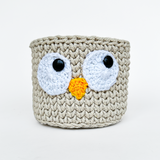 Handmade Crochet Owl Basket for Storage Handamde