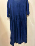 Bhuvika Women's blue anarkali feeding kurta / dress with zippers