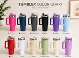 Customized Cute Tumbler Gift Hamper for Her featuring a personalized insulated tumbler and thoughtfully curated gift items in elegant packaging, perfect for birthdays, anniversaries, and special occasions.