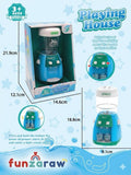 iLearnNGrow Pretend Play Water Dispenser Toy for kids 3+ years featuring light and sound effects, realistic water cooler design, dispensing function, and cups for engaging kitchen and home role play.