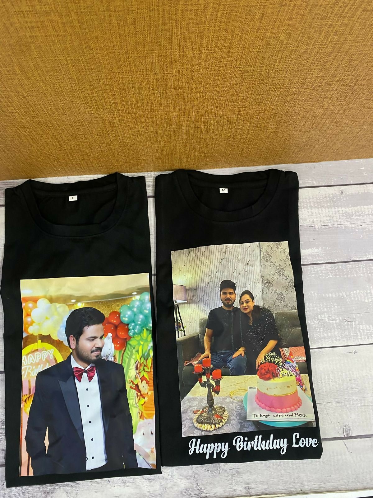 Personalized Photo-Printed Pure Cotton T-Shirt with custom photo printing, soft breathable cotton fabric, comfortable fit, and high-quality print for everyday wear, gifting, and special occasions.